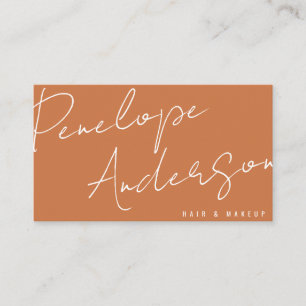 Cartão De Visita Elegante Boho Terra Neutra Chic Terracotta Moderna