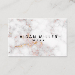Cartão de visita elegante bonito com mármore do