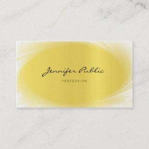 Cartão De Visita Elegante Caligrafia Profissional Tendência Ouro Lu