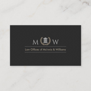 Cartão De Visita Elegante Cartório Monogramado