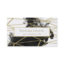 Elegante Chic Watercolor Black Dourado Professiona