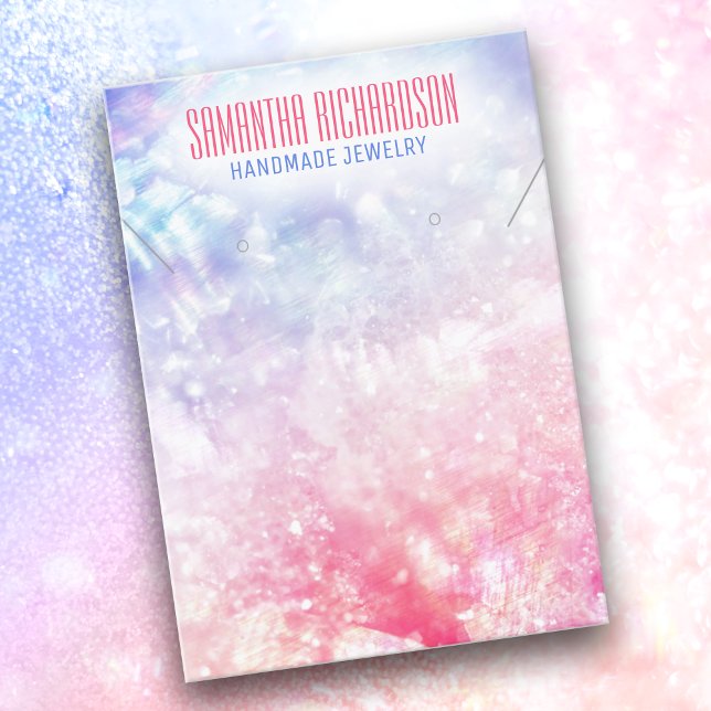 Cartão De Visita Elegante Classy Holographic Jewelry Holographic Di (Criador carregado)