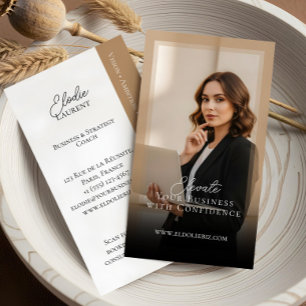 Cartão De Visita Elegante Código QR de Foto de Consultoria Minimali