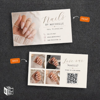 Cartão De Visita Elegante Código QR Foto Personalizada Técnico de U