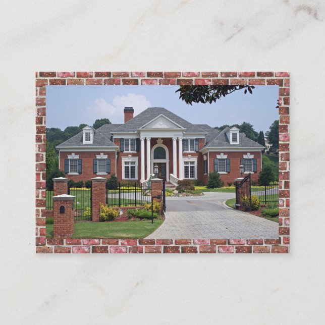 Cartão De Visita Elegante Construção/Cartão de visita de Imóveis (Frente)