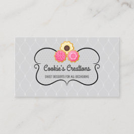 Cartão De Visita Elegante Cookie Bakery