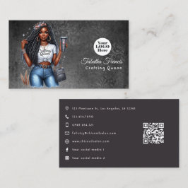 Cartão De Visita Elegante Crafting Queen Design