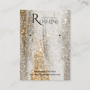 Cartão De Visita Elegante da Cinza Dourada da Mortalha de Pincel