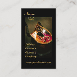 Cartão de visita elegante da máscara do mascarada