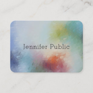 Cartão De Visita Elegante de Abstrato Colorida Personalizado