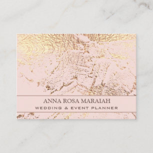 Cartão De Visita *~* Elegante De Casamento De Beleza De Pastel Gold