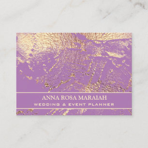 Cartão De Visita *~* Elegante de Casamento de Beleza Violeta de Fol