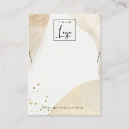 Cartão De Visita Elegante de colar em forma de Abstrato Dourado pál