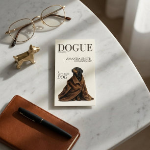 Cartão de Visita Elegante de Dachshund Preto Dogue