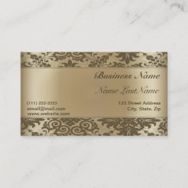 Cartão de visita Elegante de Damasco de ouro