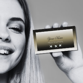 Cartão De Visita Elegante de Diamantes Sparkle Gradientes Platinum 