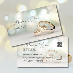 Cartão De Visita Elegante de eventos profissionais QR Rings