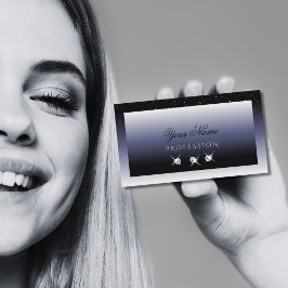 Cartão De Visita Elegante de Joias Sparkle Gradientes Negras Modern