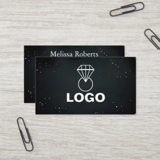Cartão De Visita Elegante Designer de Joias Feitas à Mão ou Joalher