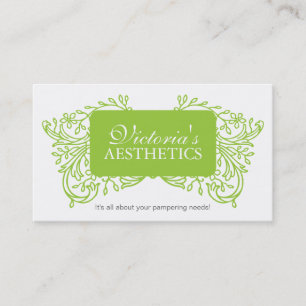 Cartão de visita elegante do Aesthetician