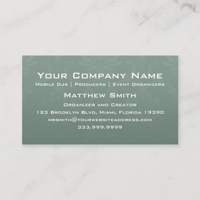 Cartão de visita elegante do auto-falante (Frente)