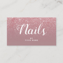 Cartão de visita elegante do brilho de NailArtist