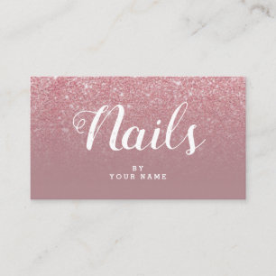 Cartão de visita elegante do brilho de NailArtist