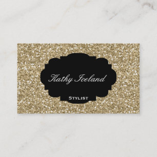 Cartão de visita elegante do brilho do ouro