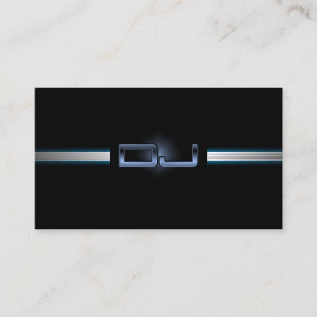 Cartão de visita elegante do DJ (Frente)