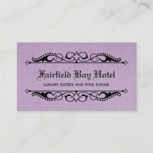 Cartão de visita elegante do Flourish, Lilac