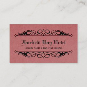 Cartão de visita elegante do Flourish, malva