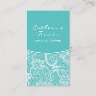 Cartão de visita elegante do laço, turquesa