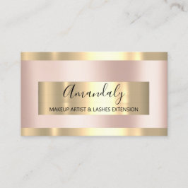 Cartão De Visita Elegante do Planejador de Eventos de Quadro Dourad