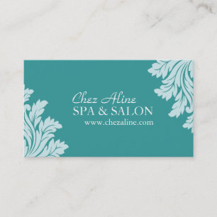 Cartão de visita elegante dos termas e do salão 