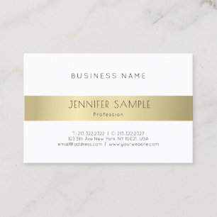 Cartão De Visita Elegante, Dourada aparência moderna, puro profissi
