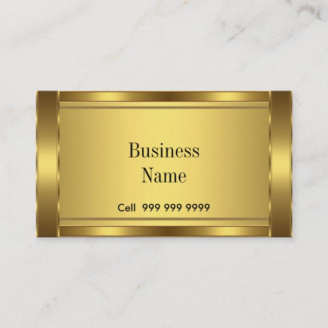 Cartão de Visita Elegante Dourado (Frente)