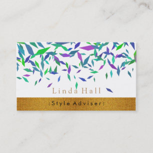 Cartão De Visita Elegante Dourado de Saúde da Natureza