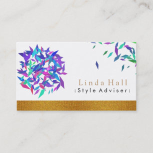 Cartão De Visita Elegante Dourado de Saúde da Natureza