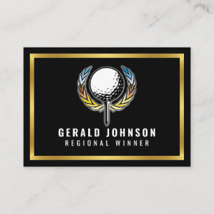 Cartão de visita Elegante Dourado e Negro Minimali