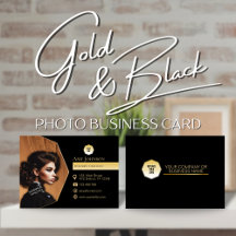 Elegante Dourado e preto, adicione fotos próprias 