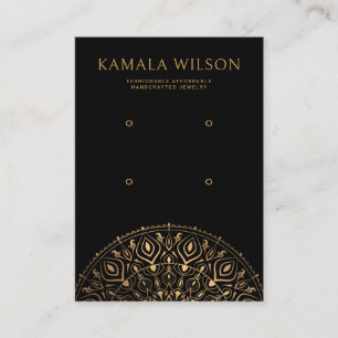 Cartão De Visita Elegante Dourado Mandala - Placa de Vídeo com Dois