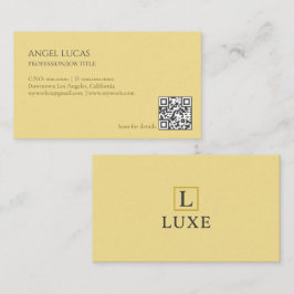 Cartão de Visita Elegante Dourado – Modelo Persona
