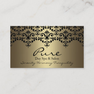 Cartão de visita elegante Dourado & preto do