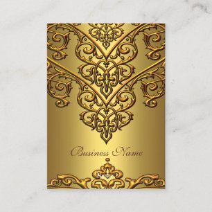 Cartão de Visita Elegante Dourado sobre Sobreposiç