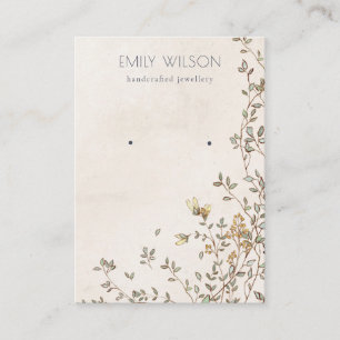 Cartão De Visita Elegante Dusky Floral Vine Estampada