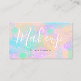 Cartão De Visita elegante e brilhante aquarela pastel