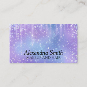 Cartão De Visita Elegante e Glitzy Purple Sparkle