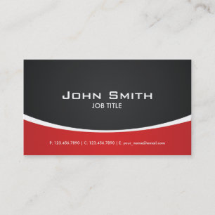 Cartão De Visita Elegante elegante moderno vermelho profissional