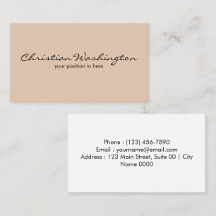 Cartão De Visita Elegante Estética Minimalista Simples Moderna