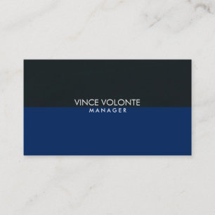 Cartão De Visita Elegante Estiloso Cinza Azul Preto Profissional